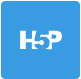 black and white h5p logo